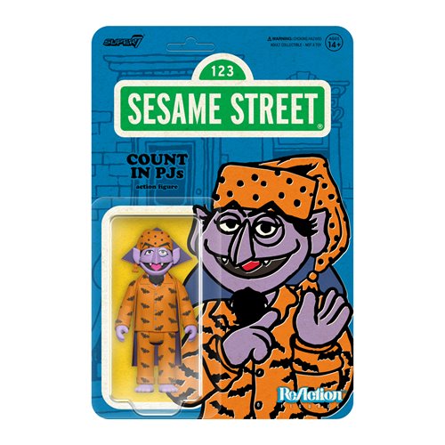 Sesame Street Count Von Count (PJs) 3 3/4-Inch ReAction Figure