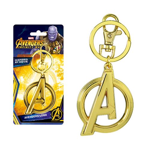 Backpack Clip Marvel Infinity War Colored Pewter Avengers Logo Keychain Keyring 
