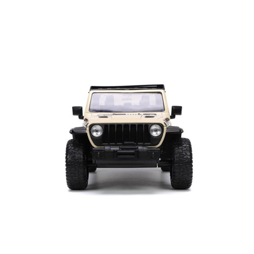 Just Trucks 2020 Jeep Gladiator Tan 1:24 Scale Die-Cast Metal Vehicle with Tire Rack