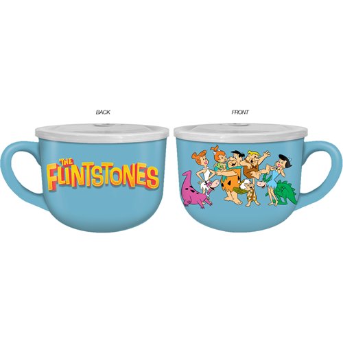 The Flintstones Family Friends 24 oz. Ceramic Mug with Vented Lid