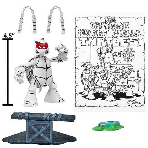Teenage Mutant Ninja Turtles Michelangelo Black and White Original Sketch Action Figure - Previews E