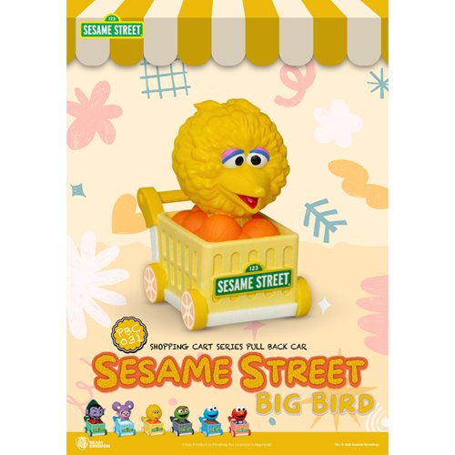 Sesame Street Shopping Cart Pull Back Car Series PBC-031 Vehicle Blind Box Case of 6