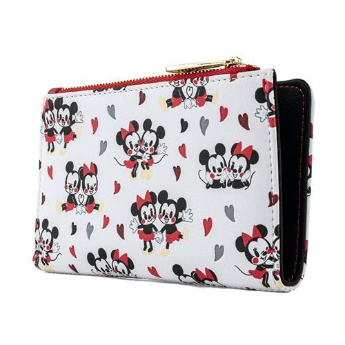 Mickey and Minnie Mouse Hearts Flap Wallet