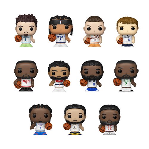 NBA Funko Bitty Pop! Mini-Figure Basketball Singles Display Case of 24
