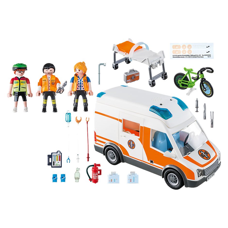 Aarzelen Continent cap Playmobil 70049 Rescue 911 Ambulance with Flashing Lights