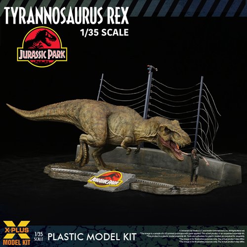 Jurassic Park Tyrannosaurus Rex 1:35 Scale Plastic Model Kit - Reissue