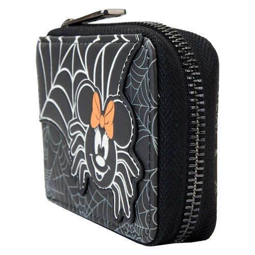 Disney Halloween Mickey and Minnie Mouse Spider Glow-in-the-Dark Accordion Wallet