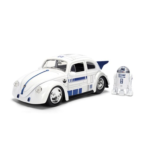 Hollywood Rides Star Wars 1959 Volkswagen Drag Beetle 1:24 Scale Die-Cast Metal Vehicle with R2-D2 F