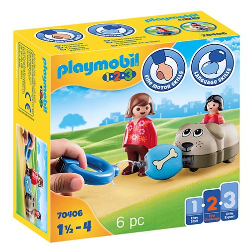 Playmobil 1.2.3 70406 Dog Train Car