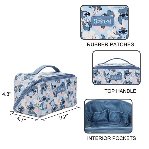 Lilo & Stitch Stitch Floral All Over Print Cosmetic Bag