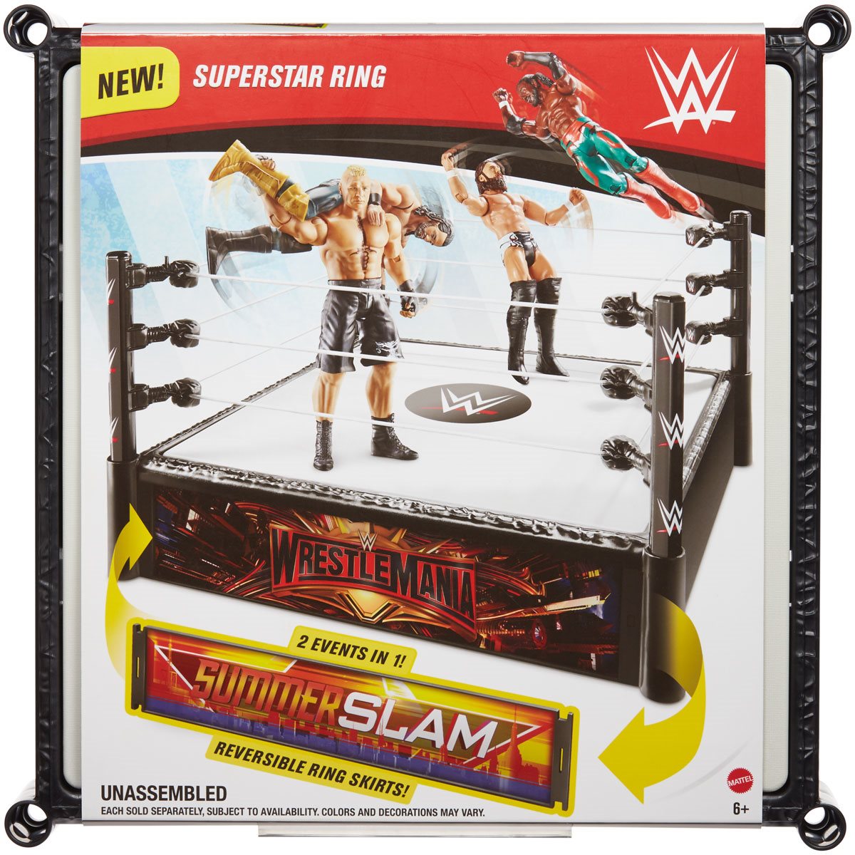 WWF/WWE Mattel WrestleMania XXXIV 34 Custom Wrestling Ring Sticker Set 