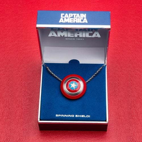 Captain America Spinning Shield Necklace