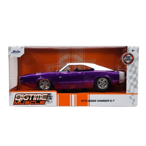 Bigtime Muscle 1970 Dodge Charger R/T Candy Purple 1:24 Scale Die-Cast Metal Vehicle