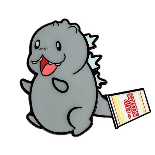 Nissin Cup Noodles x Godzilla 1 1/2-Inch Premium Pin Series Display Tray of 24
