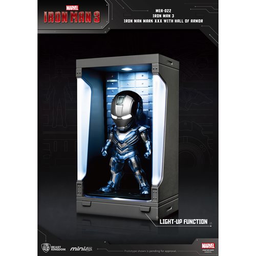 Iron Man 3 Iron Man MK XXX MEA-022 Figure with Hall of Armor Display