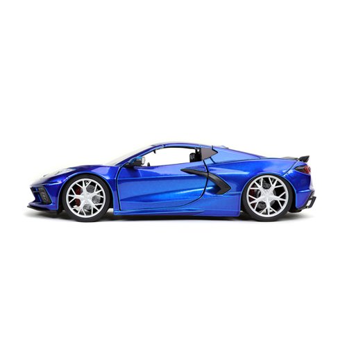 Bigtime Muscle 2020 Chevy Corvette Stingray Candy Blue 1:24 Scale Die-Cast Metal Vehicle