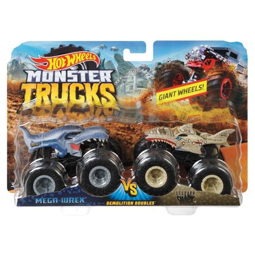 Hot Wheels Monster Trucks Demolition Doubles 1:64 Scale Vehicle 2-Pack 2024 Mix 4 Case of 8