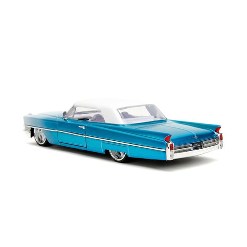 Pink Slips 1963 Cadillac with Base 1:24 Scale Die-Cast Metal Vehicle