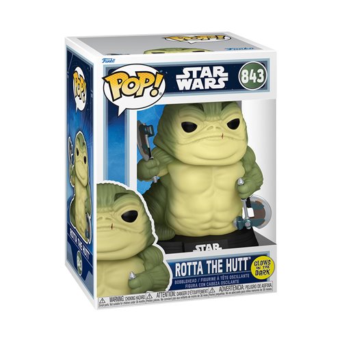 Star Wars: The Mandalorian and Grogu Rotta the Hutt (Wave 2) Glow-in-the-Dark Funko Pop! Vinyl Figur