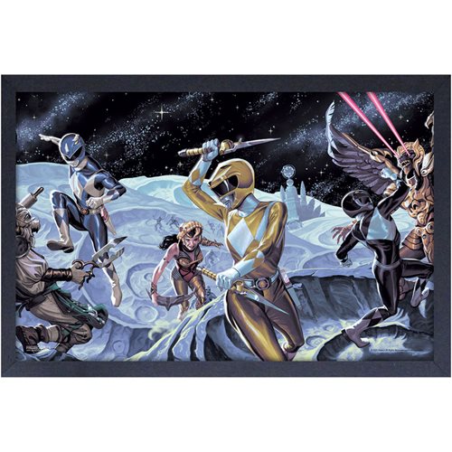 Power Rangers Moon Fight Framed Art Print