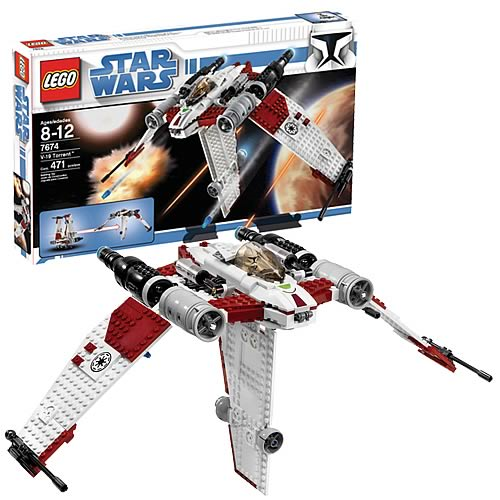 Ikke moderigtigt anklageren smeltet LEGO 7674 Star Wars V-19 Torrent Starfighter