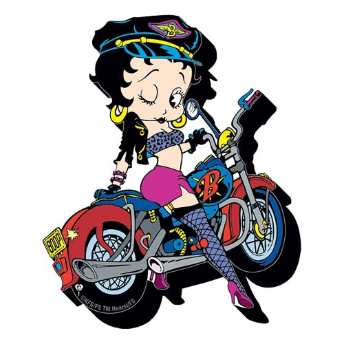 Betty Boop Biker Braut USA Motorrad Magnet Schild