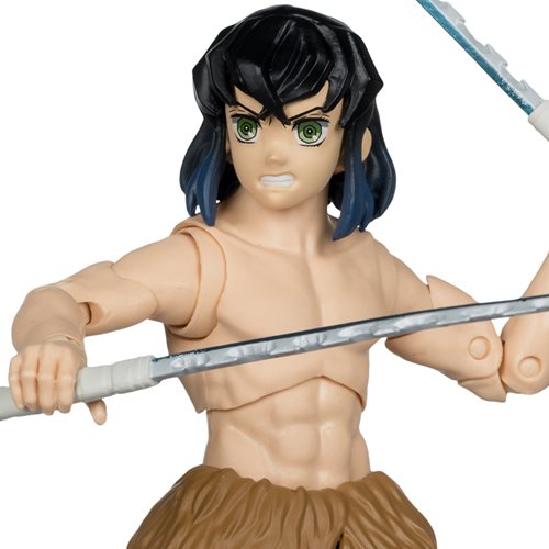 Demon Slayer Wave 5 Hashibira Inosuke Unmasked Season 2 7-Inch Scale Action Figure
