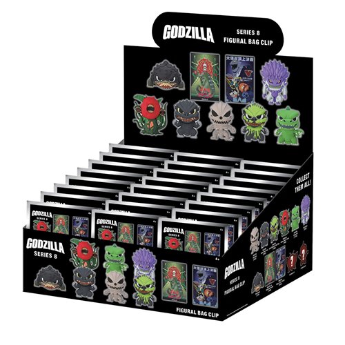 Godzilla Series 8 3D Foam Bag Clip Display Case of 24