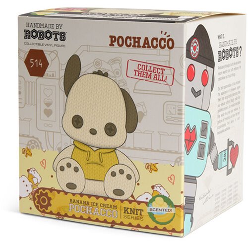Hello Kitty and Friends Wave 2 Pochacco #514 Banana Ice Cream Scented Handmade by Robots Vinyl Figur