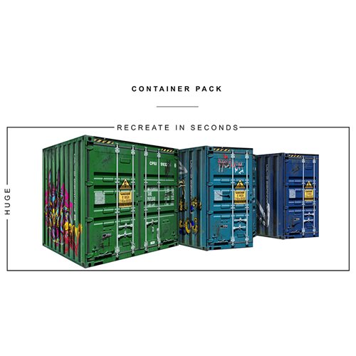 Container Pack Pop-Up 1:12 Scale Diorama