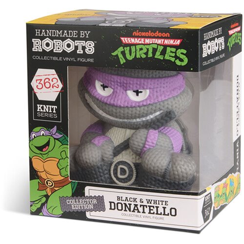Teenage Mutant Ninja Turtles Donatello #362 Black and White Handmade by Robots Vinyl Figure