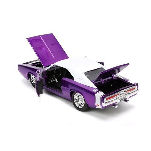 Bigtime Muscle 1970 Dodge Charger R/T Candy Purple 1:24 Scale Die-Cast Metal Vehicle