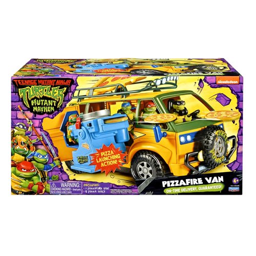 Teenage Mutant Ninja Turtles Mutant Mayhem Pizza Fire Delivery Van Vehicle