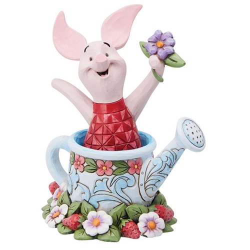 Disney Traditions Winnie the Pooh Piglet in Watering Can by Jim Shore Statue