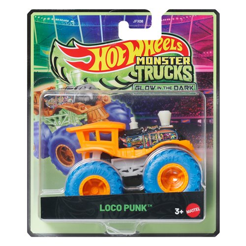 Hot Wheels Monster Trucks Glow in the Dark Vehicle 2026 Mix 1 Case of 6