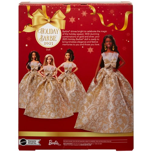 Barbie 2025 Holiday Doll with Black Hair