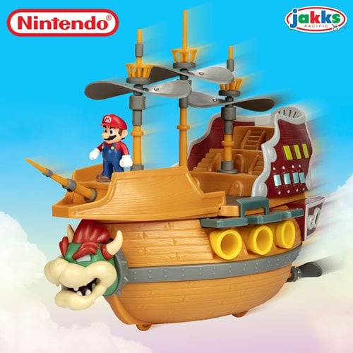 World of Nintendo Super Mario Bowser's Ship Deluxe Playset
