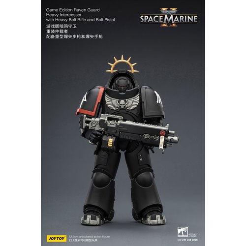 Joy Toy Warhammer 40K Space Marines Game Edition Raven Guard Intercessor Bolt Rifle & Pistol 1:18 Sc