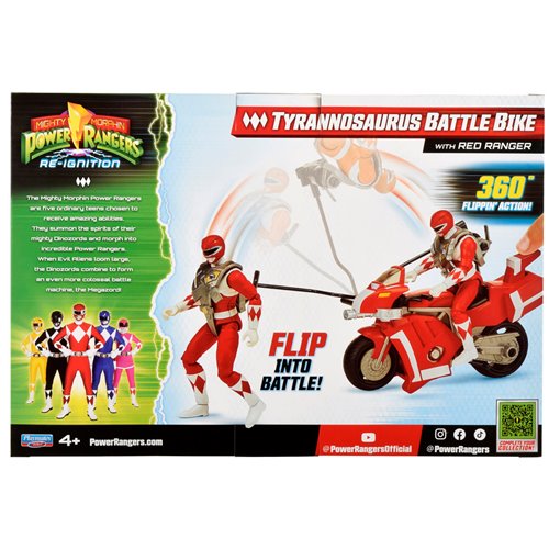 Mighty Morphin Power Rangers: Re-Ignition Tyrannosaurus Battle Bike Vehicle with Red Ranger Action F