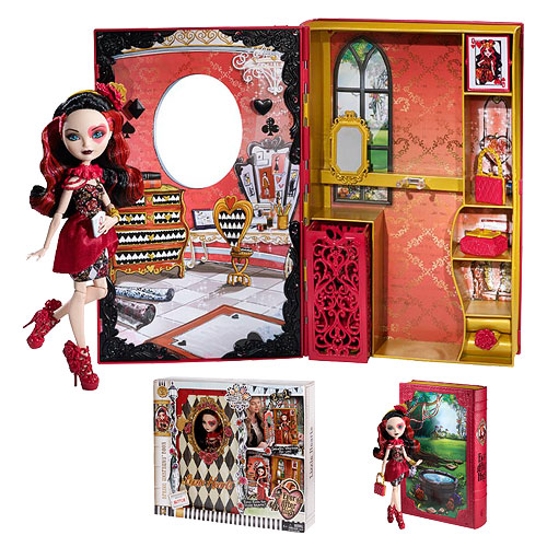 Ever After High Lizzie Hearts Spring Unsprung Book Playset with Doll  NEW 