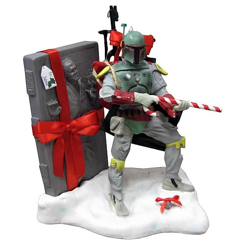 Star Wars Boba Fett with Carbonite Christmas Statue