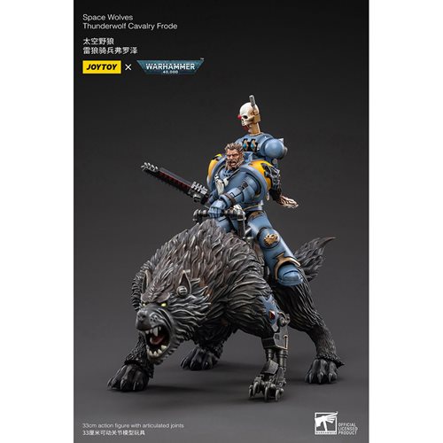 Joy Toy Warhammer 40,000 Space Wolves Thunderwolf Calvary Frode 1:18 Scale Action Figure Set