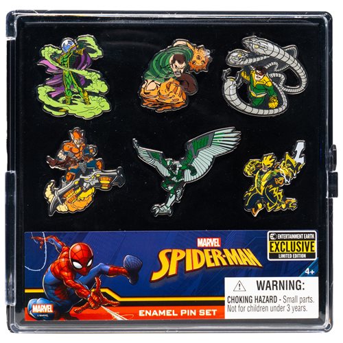 Marvel Spider-Man Sinister Six Enamel Pin 6-Pack - Entertainment Earth Exclusive