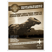 Firefly Serenity for Hire Lithograph