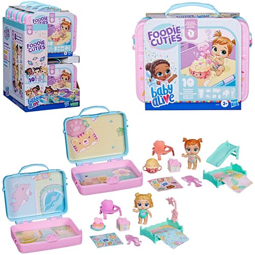 Baby Alive - Set de muñecas Foodie Cuties - Serie Sol 1 - Biberón con 7 Baby Alive - Set de muñecas Foodie Cuties - Serie Sol 1 - Biberón con 7