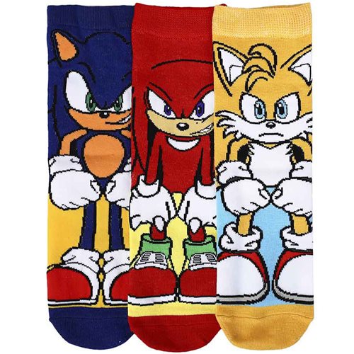Sonic the Hedgehog Animigos 360 Character Youth Sock 3-Pack