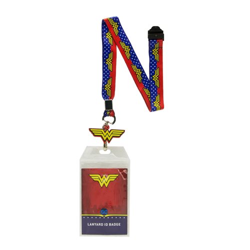 Wonder Woman Lanyard with Badge Holder and Charm