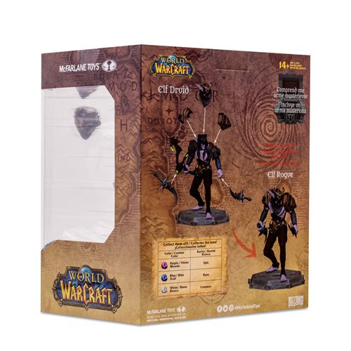 World of Warcraft Wave 1 Elf Druid Rogue Epic 1:12 Scale Posed Figure