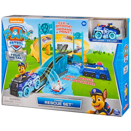 PAW Patrol True Metal Chase Rescue Track Set with 1:55 Scale Die-Cast Vehicle Playset