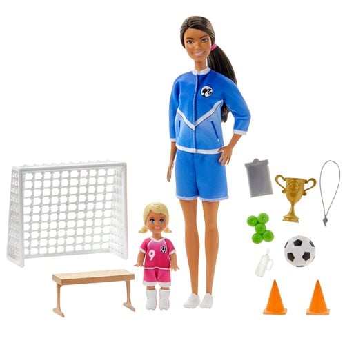 Barbie Soccer Coach Doll and Accessories Case